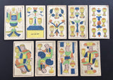c.1870 Piedmont Tarot by an unknown maker, incomplete 44/78