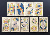 c.1870 Piedmont Tarot by an unknown maker, incomplete 44/78
