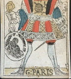 c.1750 Old Parisian Playing Cards 12 Courts Only G. de Paris France 18th Century